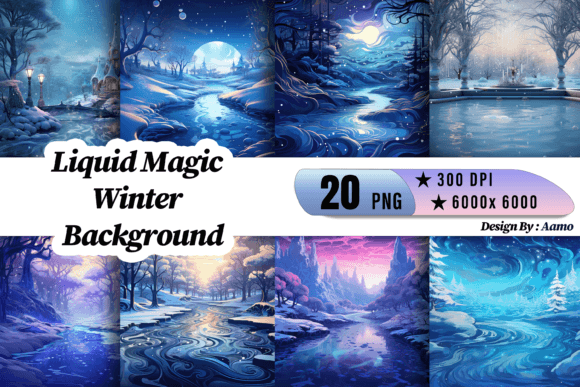 Download Liquid Magic Winter Background - Premium Resources