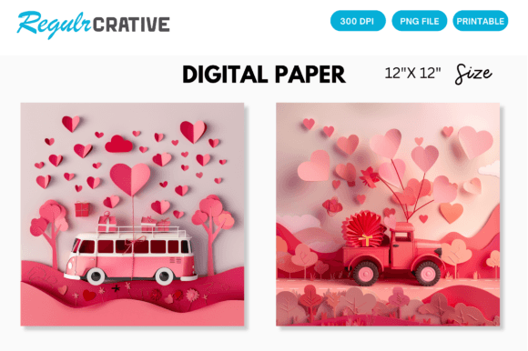 Download Valentines Day Love Pink Digital Paper - Valentines day Collection