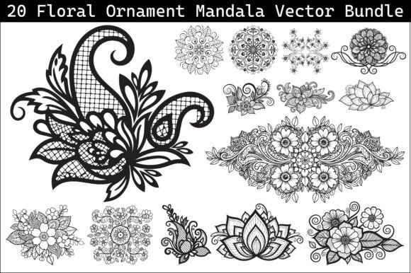 Download Floral Ornament Mandala Vector Bundle - Floral ornament Collection