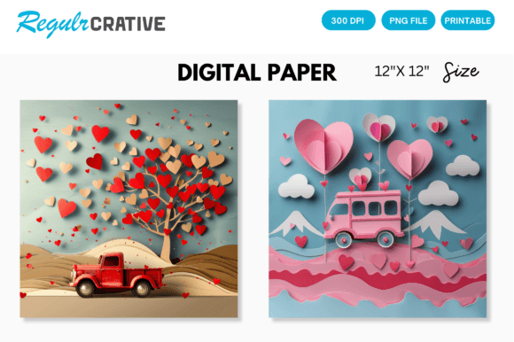 Download Valentines Day Love Pink Digital Paper - Valentines day Collection