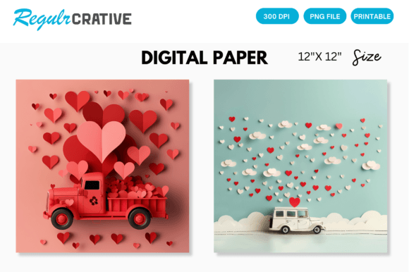 Download Valentines Day Love Pink Digital Paper - Valentines day Collection