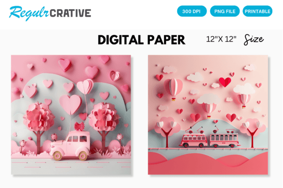 Download Valentines Day Love Pink Digital Paper - Valentines day Collection