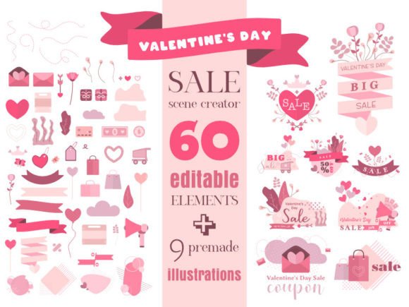 Download Valentines Day Sale Vector Scene Creator - Valentines day Collection