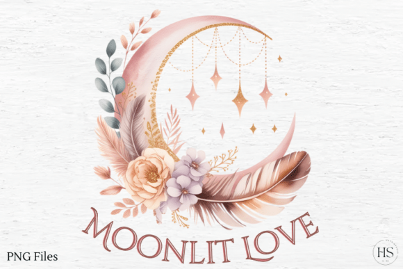 Download Valentines Day Boho Moon PNG - Valentines day Collection