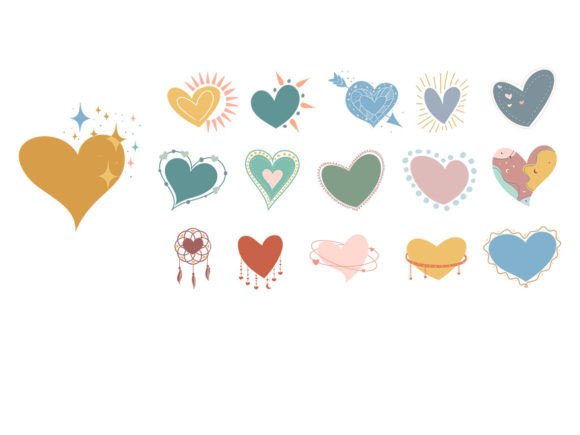 Download Boho Heart Bundle - Boho heart Collection