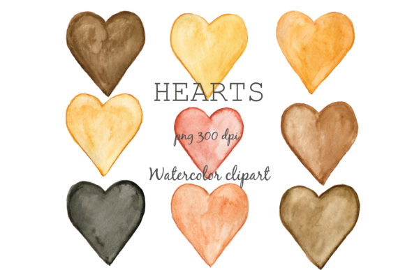 Download Boho Heart Watercolor Hearts Clipart. - Boho heart Collection